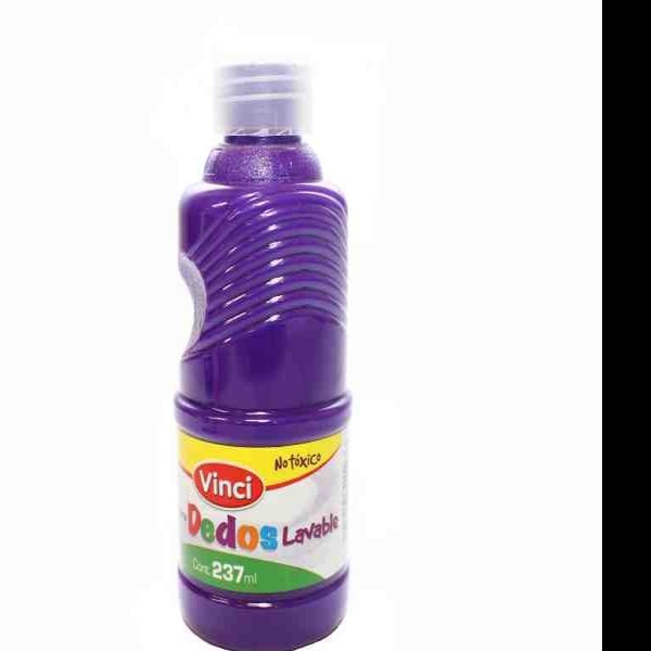 PINTURA DEDOS LAVABLE VINCI 237ML.VIOLETA E.6
